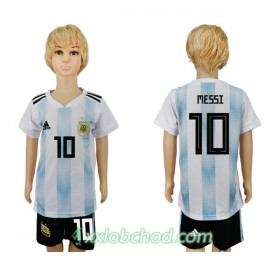 Fotbalové dresy Argentina Messi 10 Dětské MS 2018 Domácí Dres